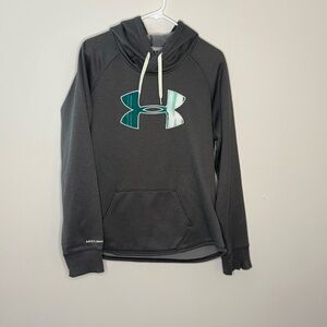 Under Armour Gray Hoodie with Teal Logo